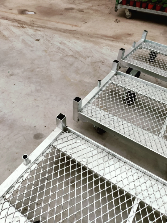 Blue Diamond Floral Cart (24" x 67")