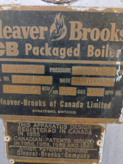 Cleaver Brooks Boiler 400HP